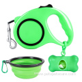 Dog Leash Folding Bowl Litter Bag Opp Bag